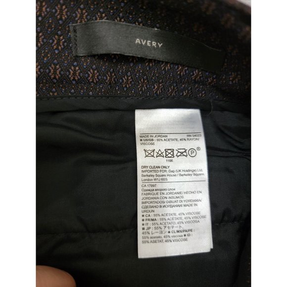 Banana Republic Avery‎ dress pants women's brown black with shimmer sz 4 32x26 - Picture 6 of 8